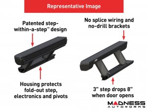 Ford Bronco Side Steps - 4 Door - Aries - ActionTrac - 69.6" - Powered Running Boards Ford Bronco Side Steps - 4 Door - Aries - ActionTrac - 69.6" - Powered Running Boards